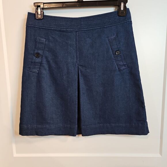 LOFT Dress Stretch Denim Skirt 8T - Picture 5 of 7